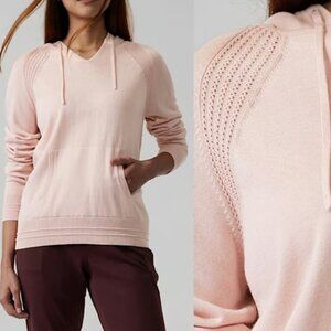 Athlete Evergreen Lightweight Knit Hoodie - Orchid Light Pink - Womens Medium